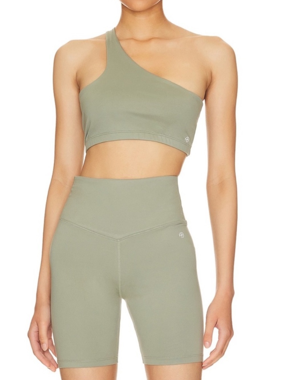 Anine Bing Sport Olive Blake Biker Shorts
